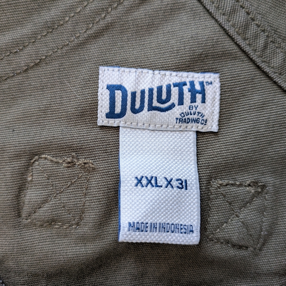 Duluth Trading Women's DuluthFlex Fire Hose Bib Overalls Vintage Green XXL x 31 - Picture 8 of 16